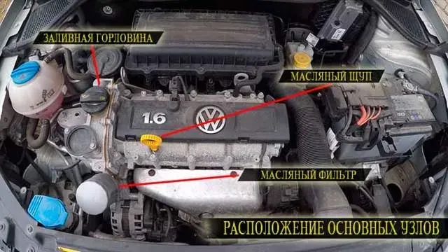 Очистка вентиляции картера двигателя Фольксваген Поло 5 седан 1.6